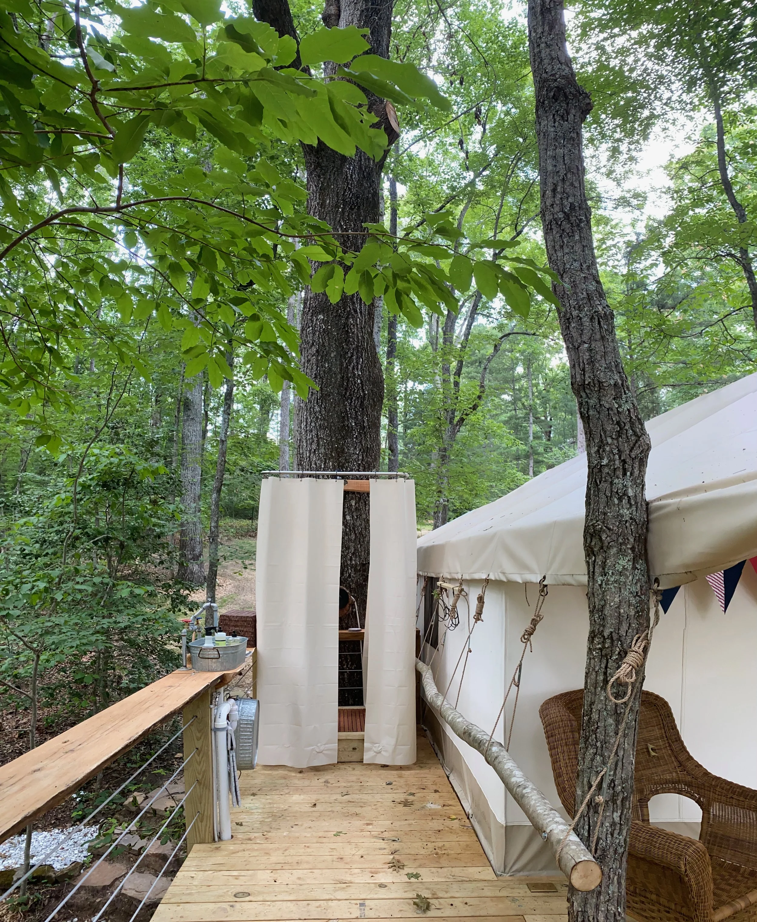 Luxurious Glamping Tent in woods of Signal Mountain, Tennessee